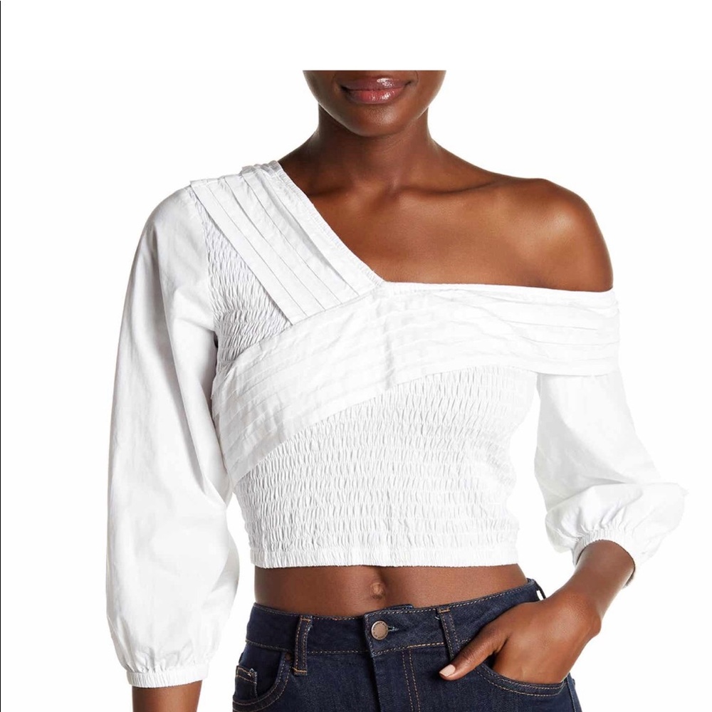 One shoulder top. Walter Baker.
